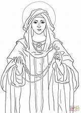 Rosary Lady Coloring Pages Printable Catholic Mary Kids Virgin Color Clipart Mother Blessed Colour Guadalupe Church Version Click Ipad Online sketch template