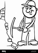 Cartoon Worker Demolishing Workman Alamy Illustration Man sketch template