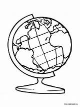 Globe Coloring Pages Printable Mycoloring Kids Color sketch template