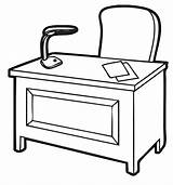 Desk Clipart Clip Office Table Drawing Cliparts Library Writing Teacher Student Work Furniture Organized Chair Desks Clipartpanda Cleaning Room Dining sketch template