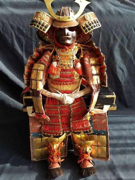 samurai armour yoroi musha ningyo japan around 1920