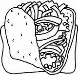 Kleurplaten Lebensmittel Tortillas Speisen Tortilla Verschiedene Nourriture Chatarra Tacos Alimenti Imagui Broodje Rapida Kebab Coloringhome Kebabs Animaatjes Platos Shoarma Iluminar sketch template