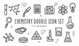 Chemistry Chemie Vexels Symbolsatz sketch template