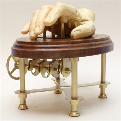 waiting hand automaton hand operated kinetic sculpture