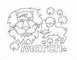 Lion Lamb Coloring March Pages Printable Month Bubble Letters Sheet Craft Preschool Spelling Shamrocks Getdrawings Lions Getcolorings Lambs Leehansen Parenting sketch template
