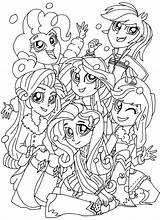 Coloring Pony Equestria Little Pages Girls Printable Rainbooms Sheets sketch template