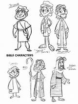 Coloring Superbook Pages Bible Characters Template Character sketch template