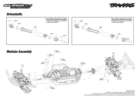 slash  ultimate   driveshafts assembly exploded view traxxas