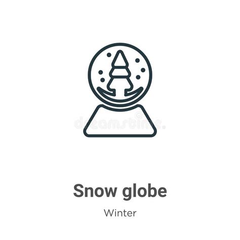 snow globe outline vector icon thin  black snow globe icon flat