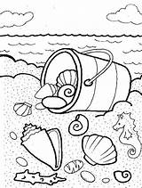 Coloring Pages Sea Shell Beach Choose Board Color sketch template