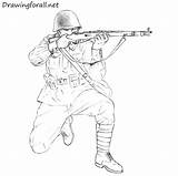 Army Drawing Soldiers Man Soldier Easy Template Sketch Soviet Toy Getdrawings Coloring Pages sketch template