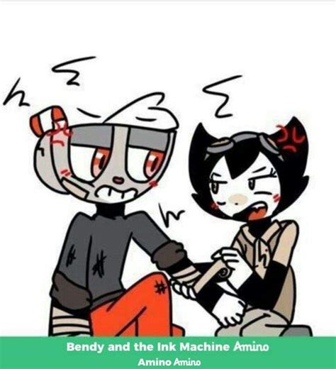 some bendy x cuphead pics bnb the quest for ink machine amino