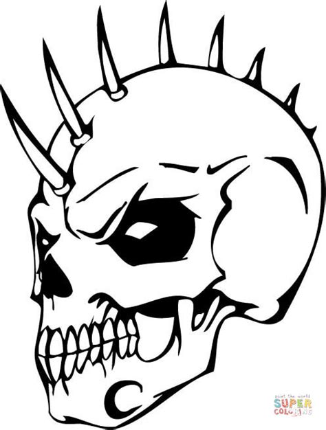 evil skull  bonehawk coloring page  printable coloring pages