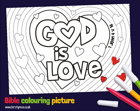 god  love bible colouring picture coloring pictures valentines day