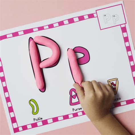 printable alphabet playdough mats  preschoolers