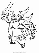 Clash Clans Pekka Coloringpages101 Colouring sketch template