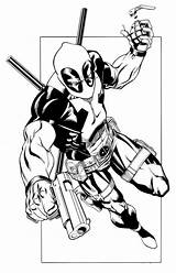 Deadpool Coloring Pages Marvel Choose Board Printable sketch template