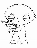 Stewie Coloring Griffin Pages Guy Family Gun Laser Color Cleveland Show Drawing Printable Characters Cartoon Getcolorings Brian Getdrawings Colouring Cartoons sketch template