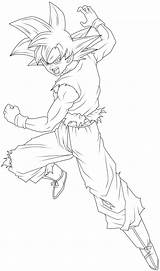Goku Saiyan Lineart Ssj Dbz Fase Brusselthesaiyan Dragonball Instinto Paso Lapiz Preto Desenhar Adultos Aranha Homem sketch template
