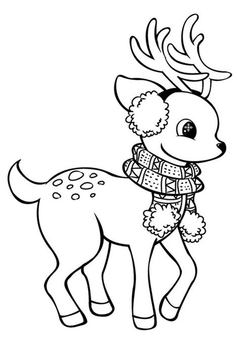 printable reindeer coloring pages  kids reindeer coloring