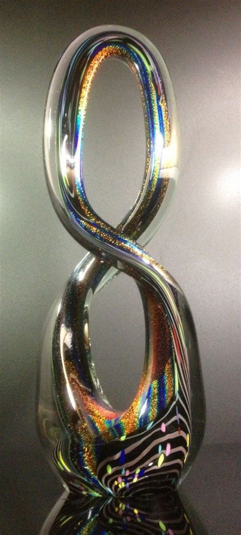 Dichroic Eternity Glass Sculpture By Rollin Karg Glass Vessel Glass