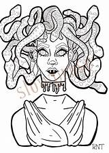 Medusa Mythology Greek Adults sketch template