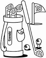 Coloring Golf Pages Crayola Print sketch template