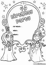 Coloring Birthday Pages Happy Card Party Printable Kids Princess Grandma Cards Mom Invitation Color Daddy Template Girls Print Teacher Invite sketch template