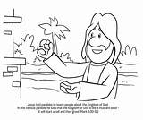 Parable Seed Mustard Printable Colouring Parables Servant sketch template