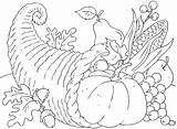 November Coloring Pages Kids Cornucopia sketch template