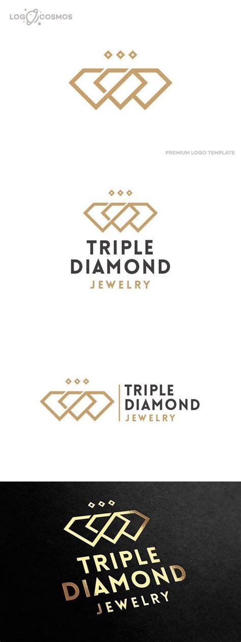 triple diamond jewelry logo jewelry logo jewelry logo design