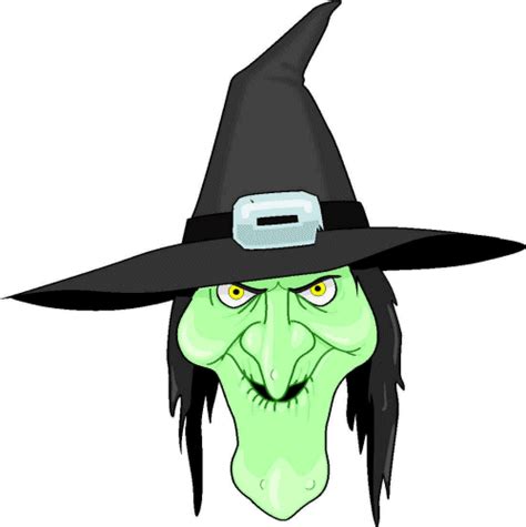 cartoon witch face spooky  fun illustrations