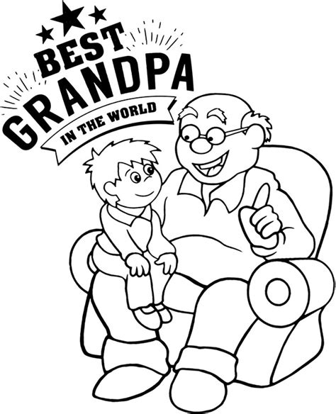 happy birthday grandpa coloring sheet