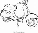 Vespa Motorrad Malvorlage Transportmittel Malvorlagen sketch template
