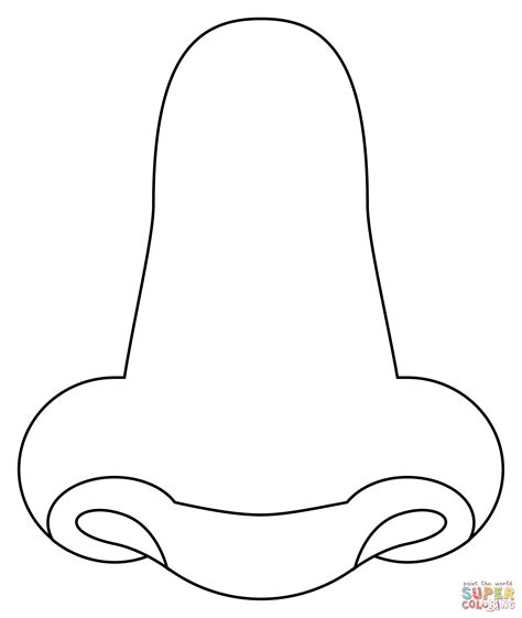 nose coloring page  printable coloring pages