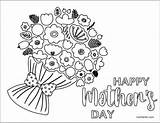 Coloring Mother Flower Pages Mothers Bouquet Mombrite Penguin sketch template