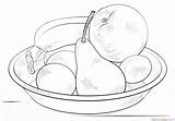 Drawing Fruits Bowl Draw Fruit Step Tutorials Supercoloring sketch template