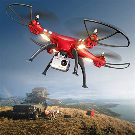 syma xhg  altitude hold mode headless rc quadcopter  mp camera red drone store