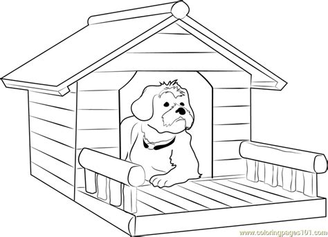 dog house coloring page  getcoloringscom  printable colorings