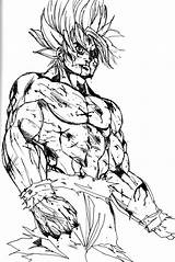 Goku Saiyan Sangoku Frieza Coloringhome Gratuitement sketch template