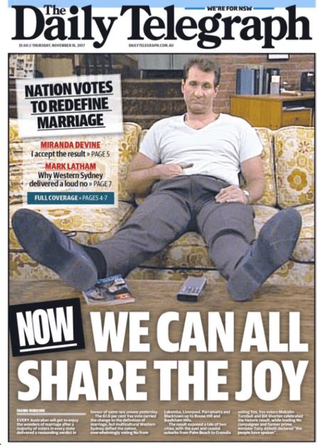 daily telegraph the outlier as newspapers react to same sex marriage