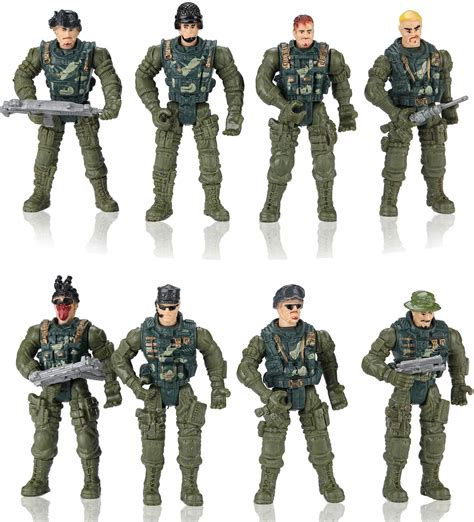 amazoncom hautton soldier action figures toy  army men  weapons accessories removable