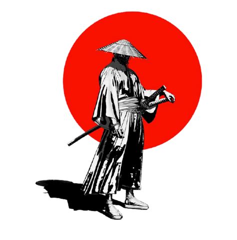 ronin samurai drawing royalty  stock illustration image