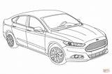 Ford Coloring Fusion Pages Printable Cars Drawing Fokus Supercoloring Categories sketch template