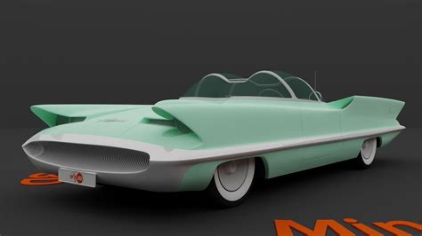 lincoln futura concept car classic  model cgtrader