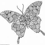 Butterfly Coloring Pages Mandala Zentangle Adult Butterflies Printable Kids Book Choose Board Getcoloringpages Drawing sketch template