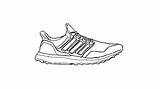 Adidas Coloring Shoes Pages Yeezy Boost Template Sketch sketch template
