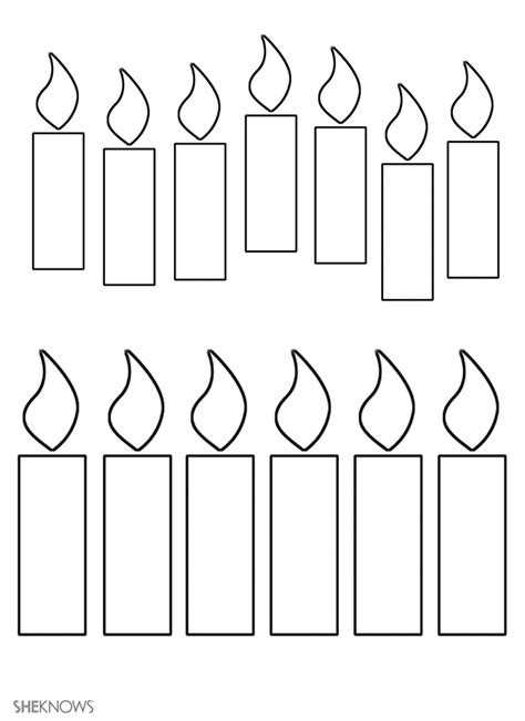 birthday candles  printable coloring pages