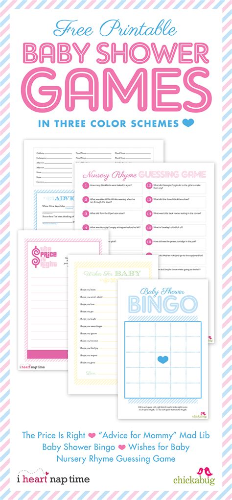 printable baby shower games   heart nap time chickabug