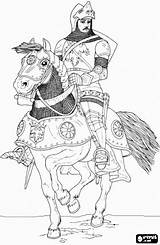 Coloring Pages Knight Horse Armor Riding Kids Oncoloring Sheets Helmet Adult Printable Colouring sketch template